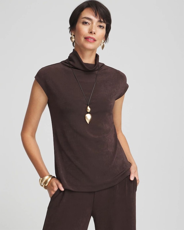 Travelers Mock Neck Top - image 1